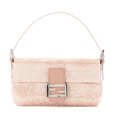 fendi pink shoulder bag|genuine fendi baguette.